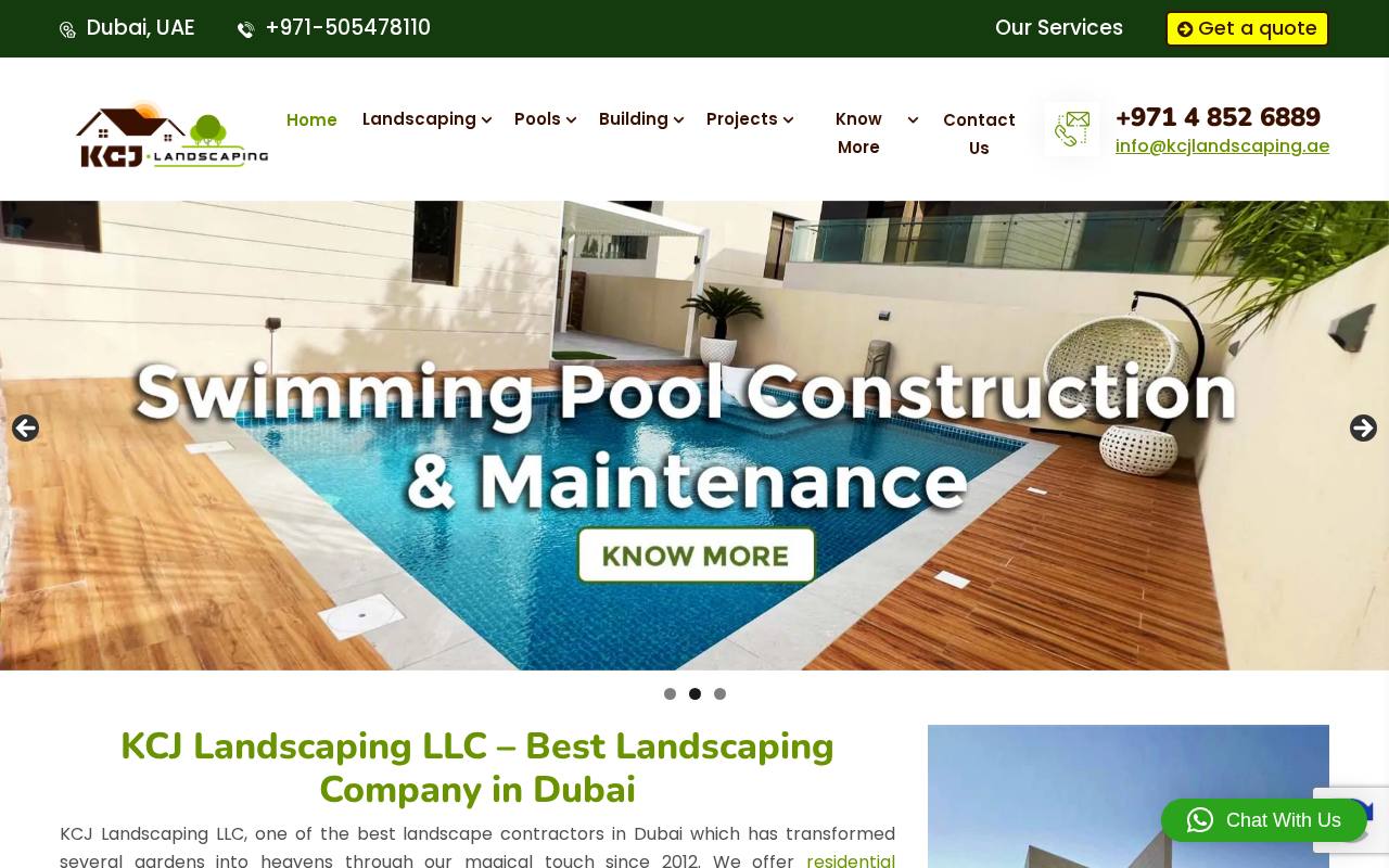 Screenshot of the KCJ Landscaping website reviewed during research